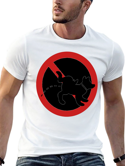 No Dog Peeing T-Shirt - Novelty Graphic Tee