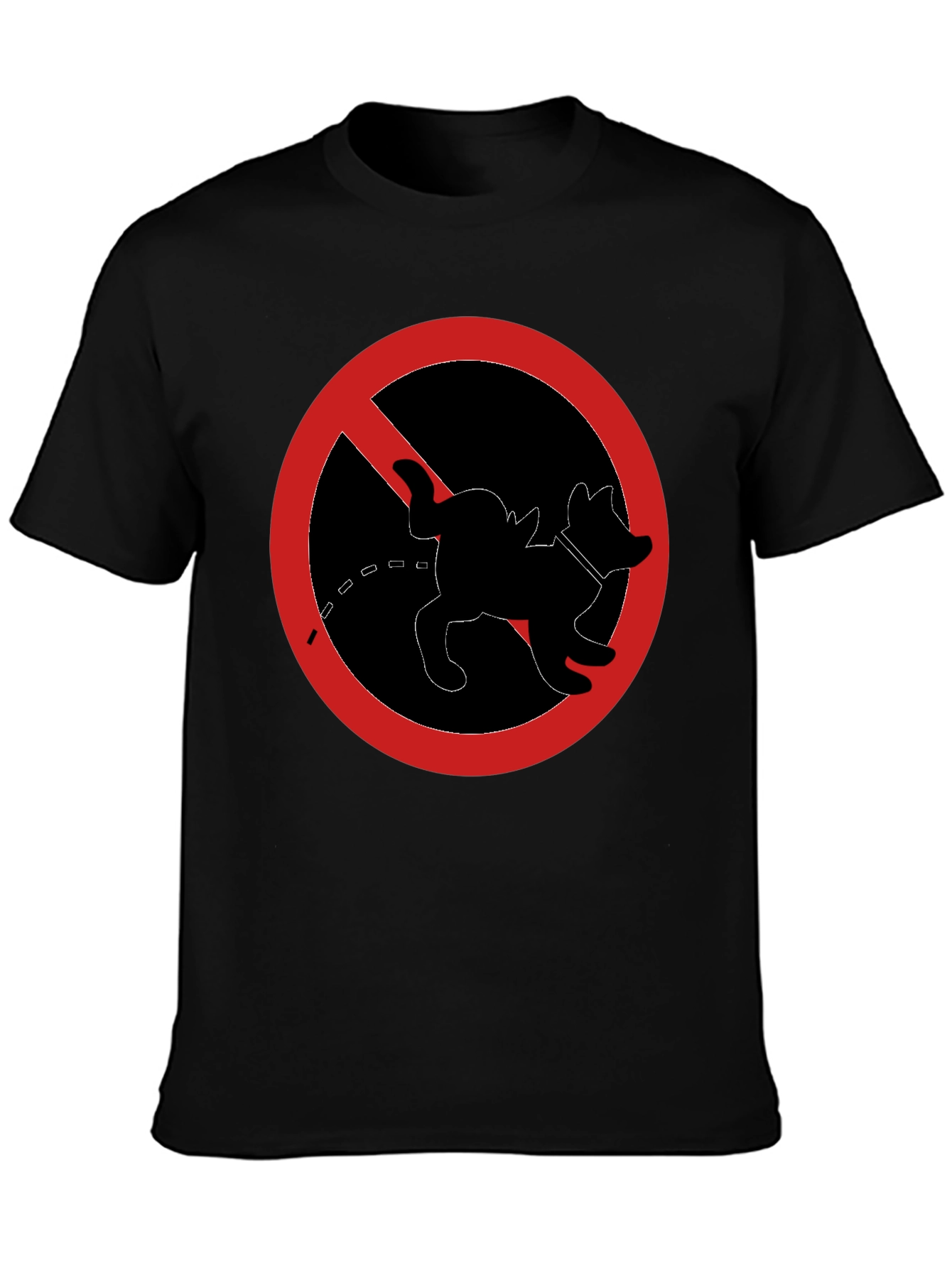 No Dog Peeing T-Shirt - Novelty Graphic Tee