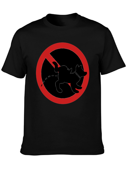 No Dog Peeing T-Shirt - Novelty Graphic Tee