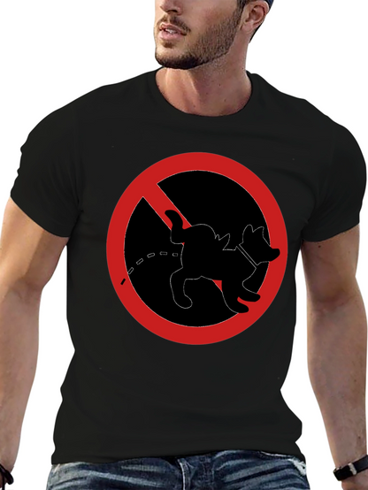 No Dog Peeing T-Shirt - Novelty Graphic Tee