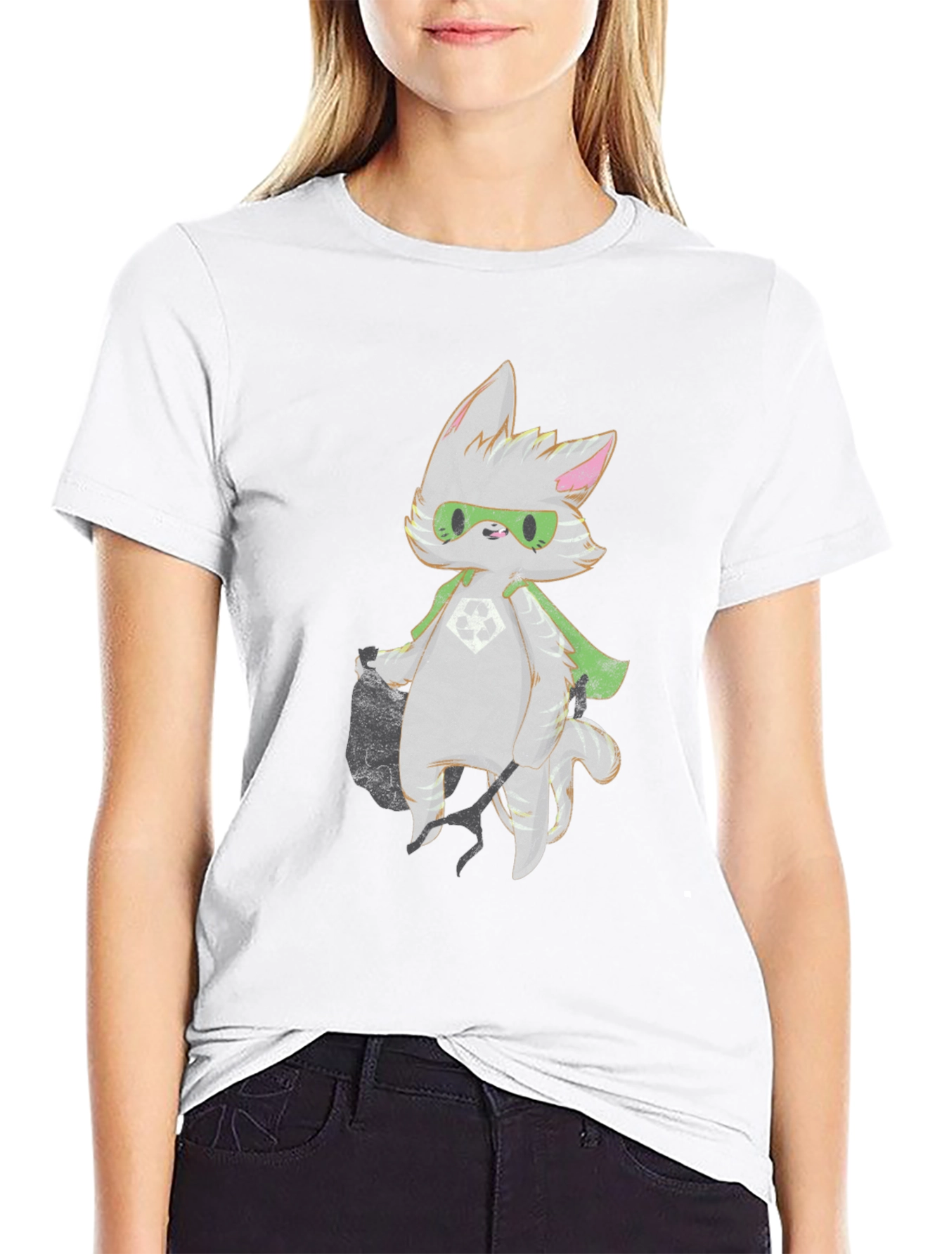 Super Cat T-Shirt - Graphic Print Tee