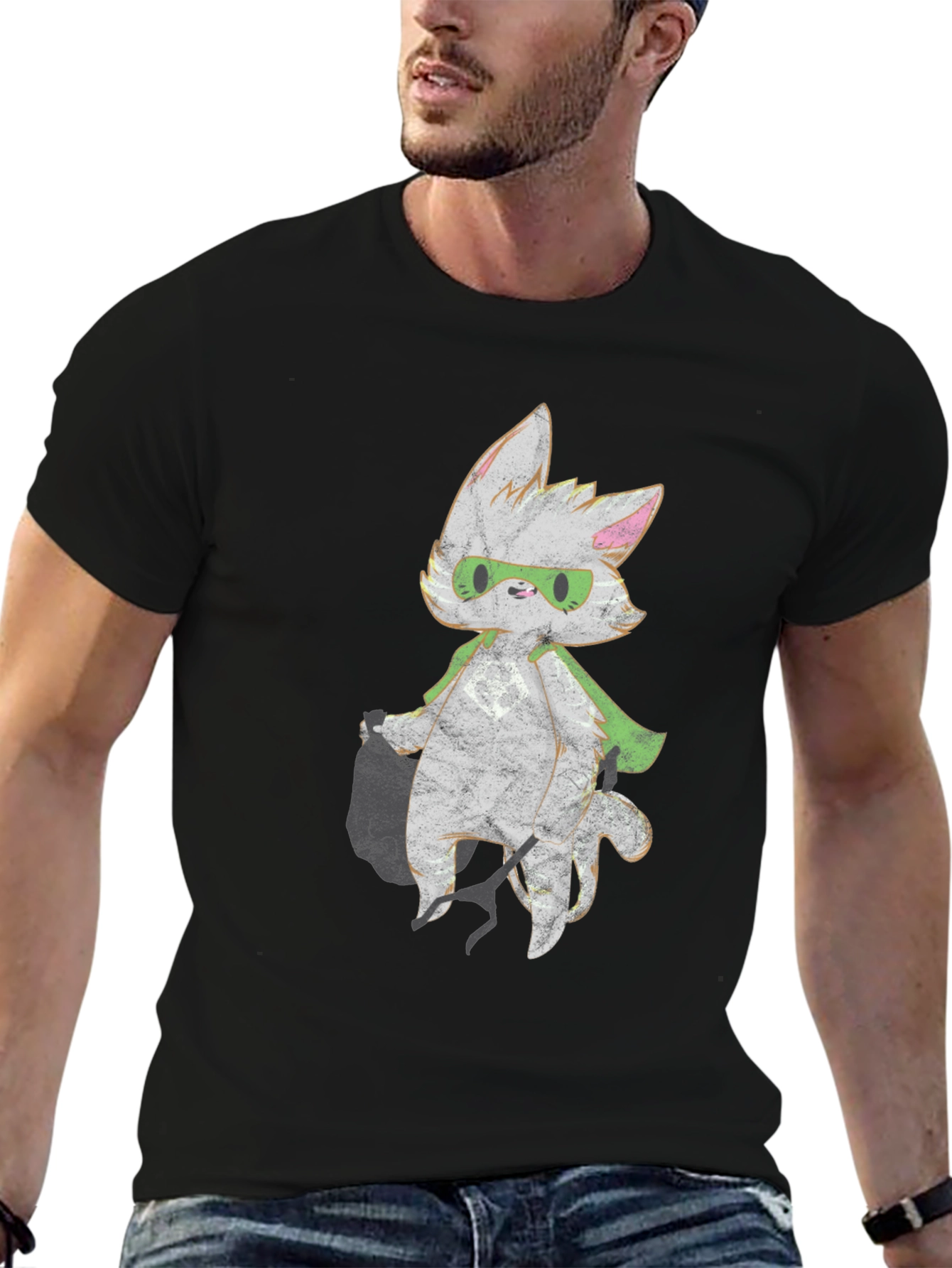 Super Cat T-Shirt - Graphic Print Tee