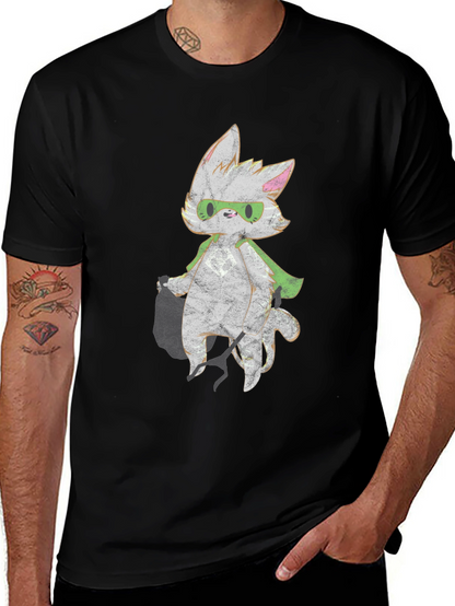 Super Cat T-Shirt - Graphic Print Tee
