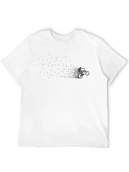 Mens Black Crew Neck T-Shirt with Subtle Chest Design