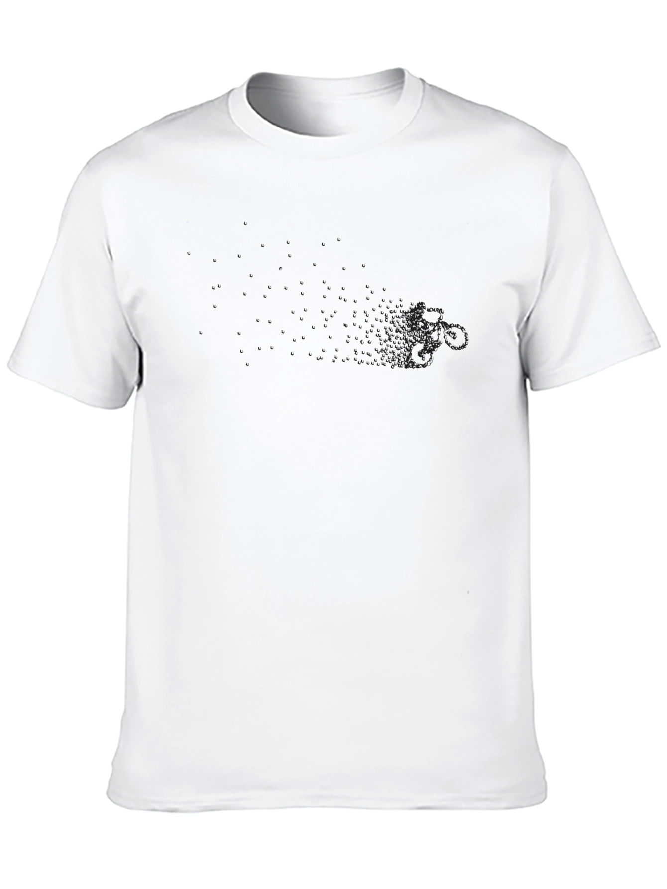 Mens Black Crew Neck T-Shirt with Subtle Chest Design