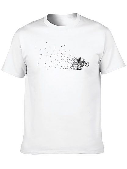 Mens Black Crew Neck T-Shirt with Subtle Chest Design