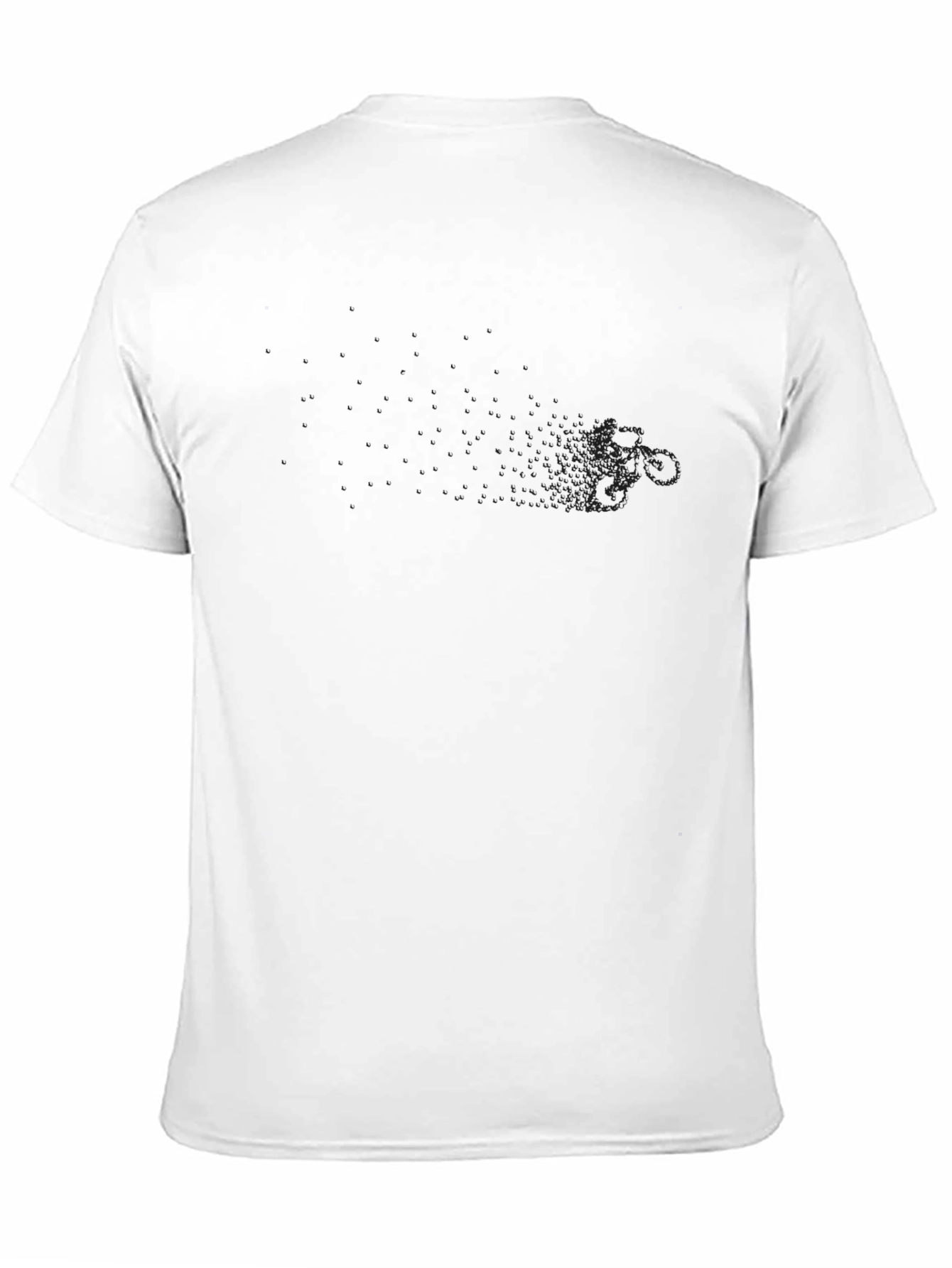 Mens Black Crew Neck T-Shirt with Subtle Chest Design