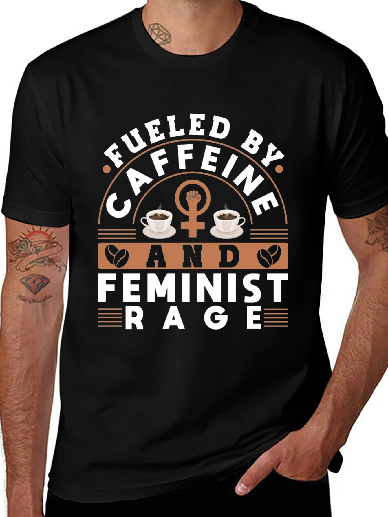 Fueled By Caffeine & Feminist Rage Graphic Tee