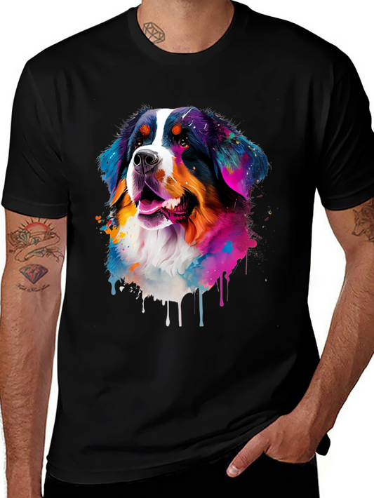 Colorful Bernese Mountain Dog Graphic Tee