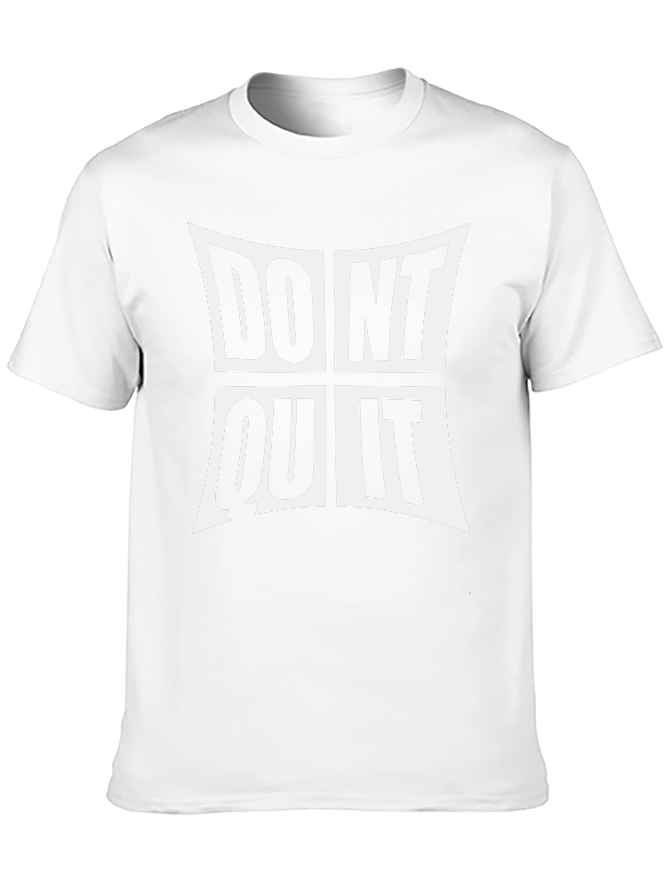Dont Quit Graphic T-Shirt - Motivational Crew Neck Tee