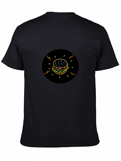 Burger Graphic Black T-Shirt - Stylish & Fun!