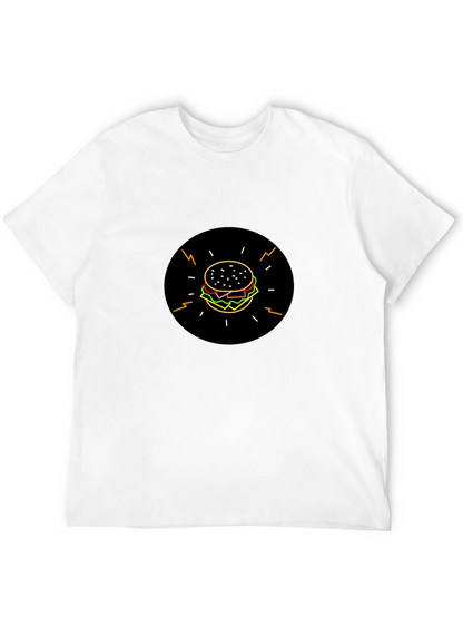 Burger Graphic Black T-Shirt - Stylish & Fun!