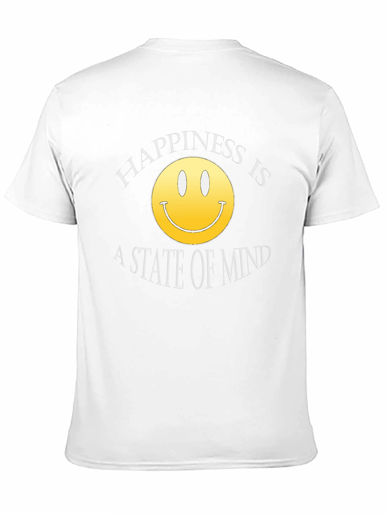 Happiness State of Mind Smiley Face Black T-Shirt