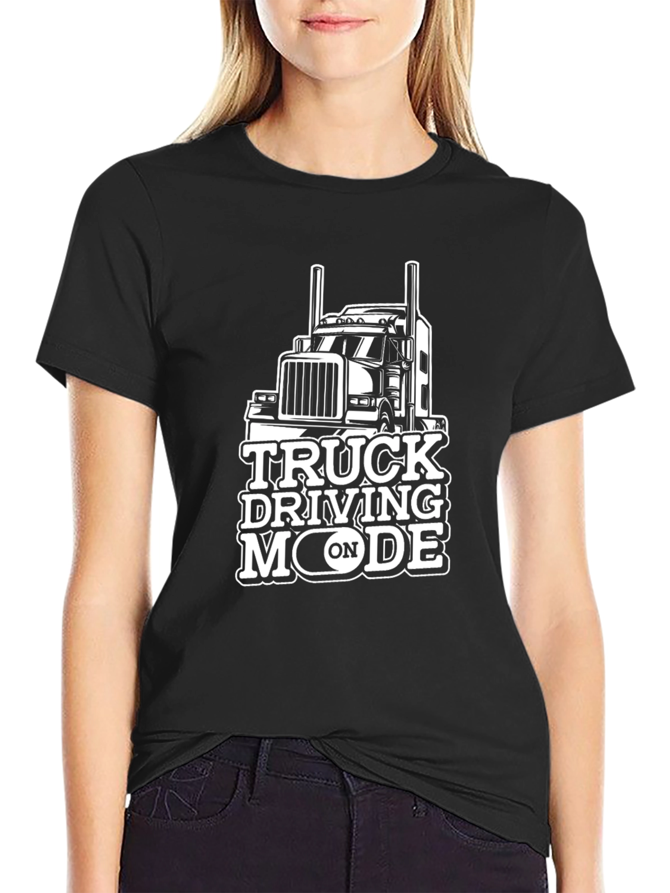 Truck Driving Mode T-Shirt - Black Tee