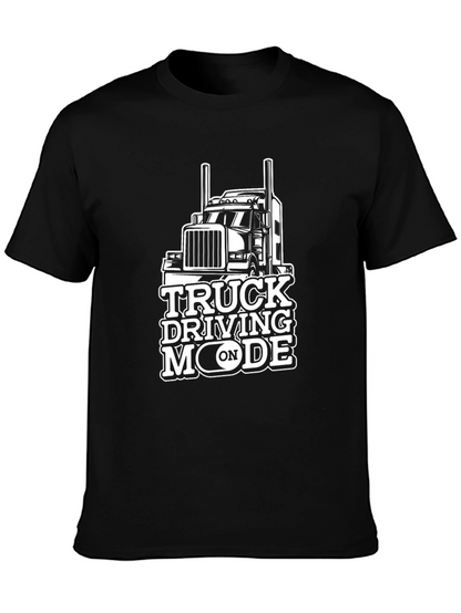 Truck Driving Mode T-Shirt - Black Tee
