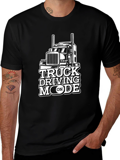 Truck Driving Mode T-Shirt - Black Tee