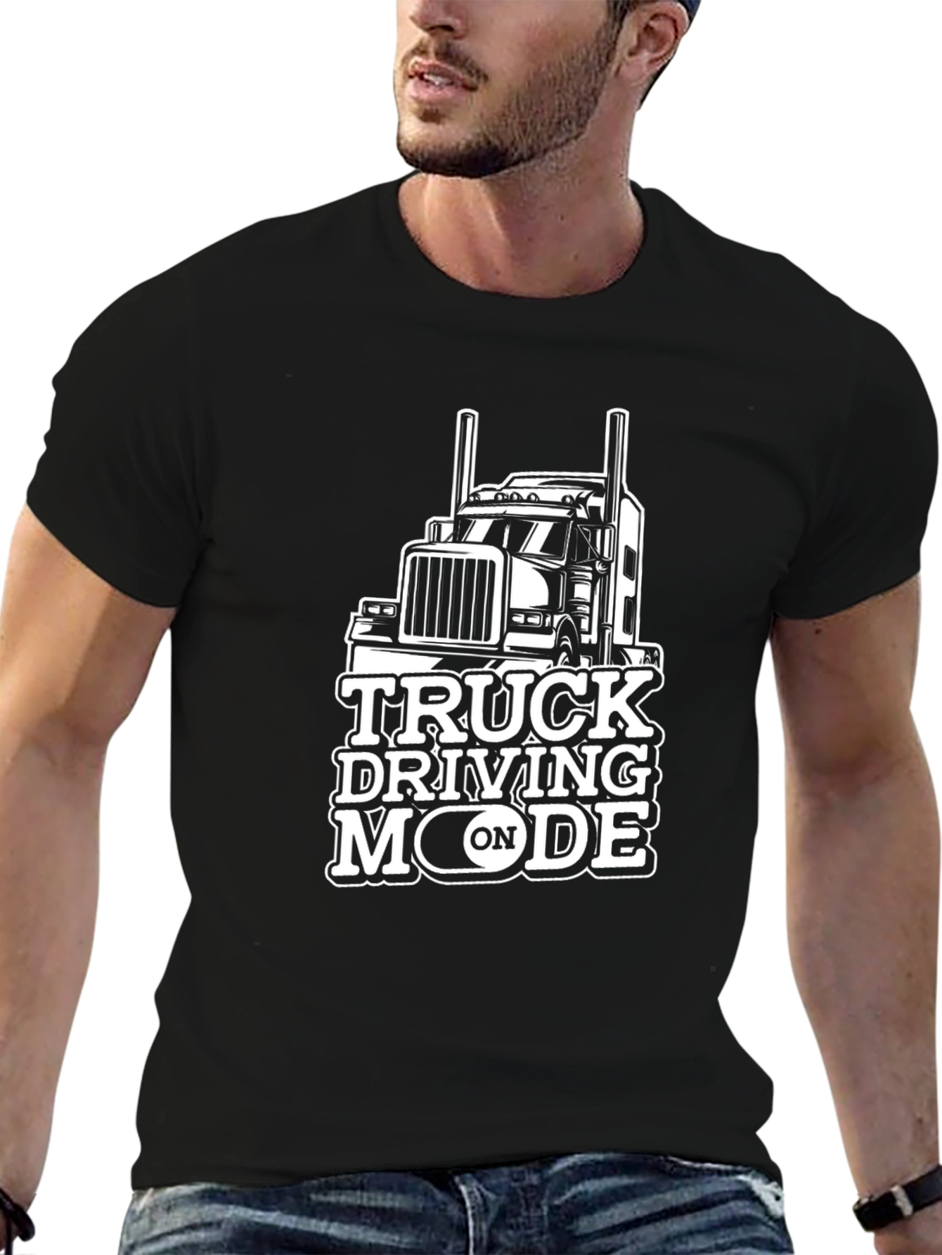 Truck Driving Mode T-Shirt - Black Tee