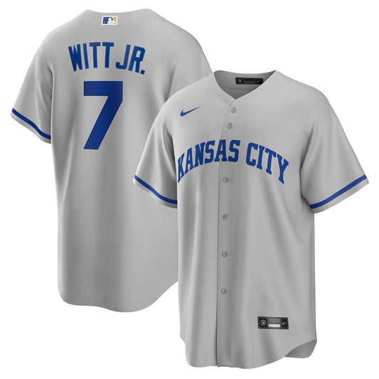 Bobby Witt Jr. Kansas City Royals Nike Road Replica Jersey - Gray