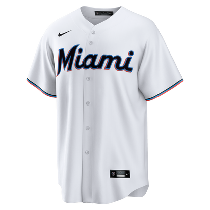 Miami Marlins Nike Home Big &amp;amp; Tall Replica Jersey - White