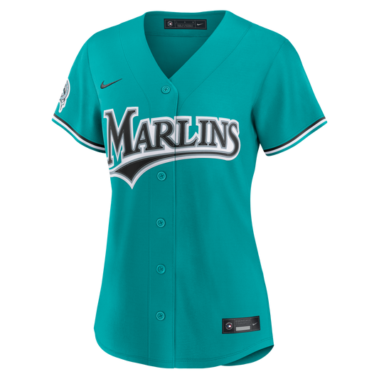 Miami Marlins Nike Women's Alternate Stadium Jersey - Teal