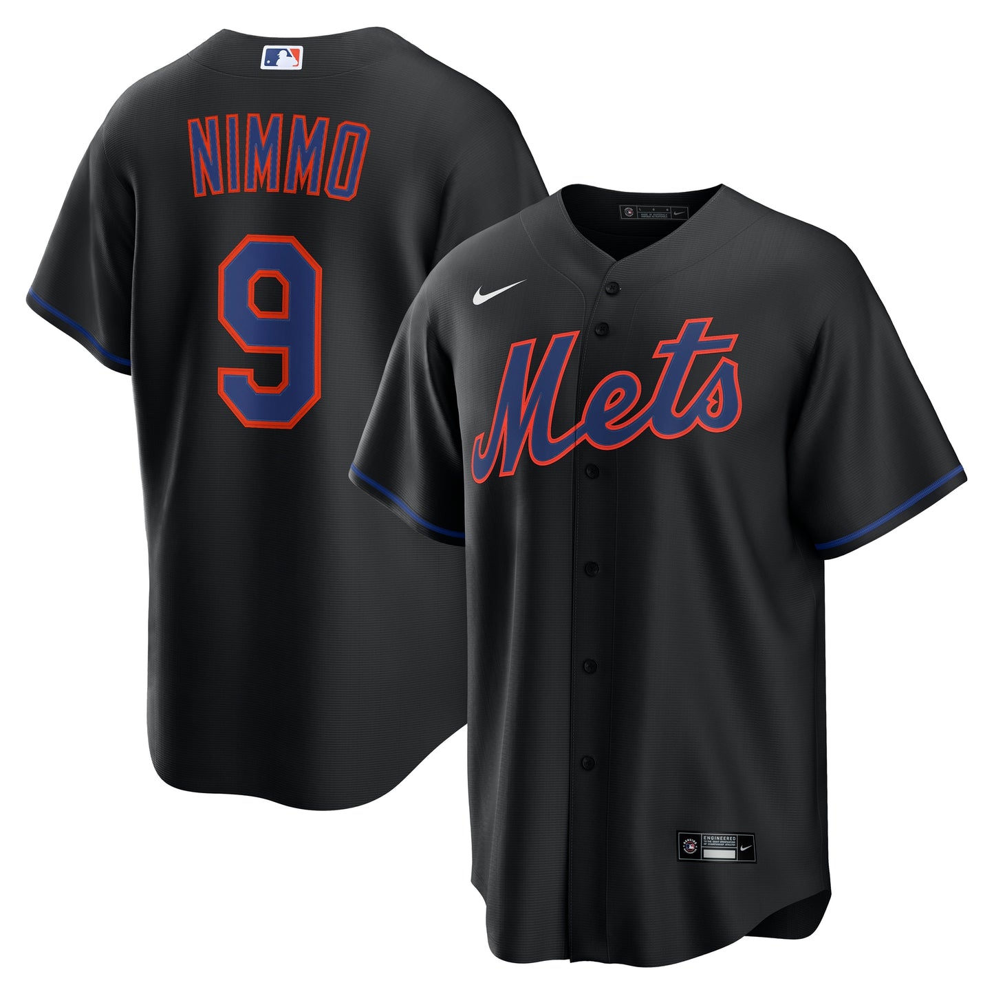 Brandon Nimmo New York Mets Nike Alternate Replica Jersey - Black