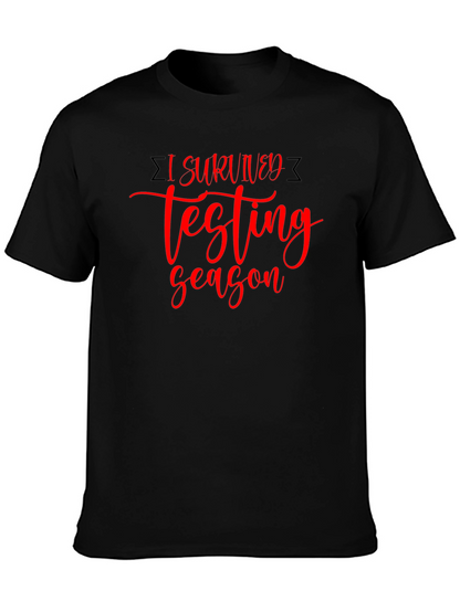 I Survived Testing Season Black T-Shirt