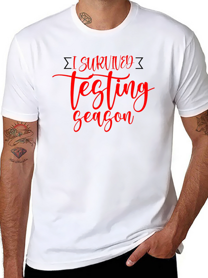 I Survived Testing Season Black T-Shirt