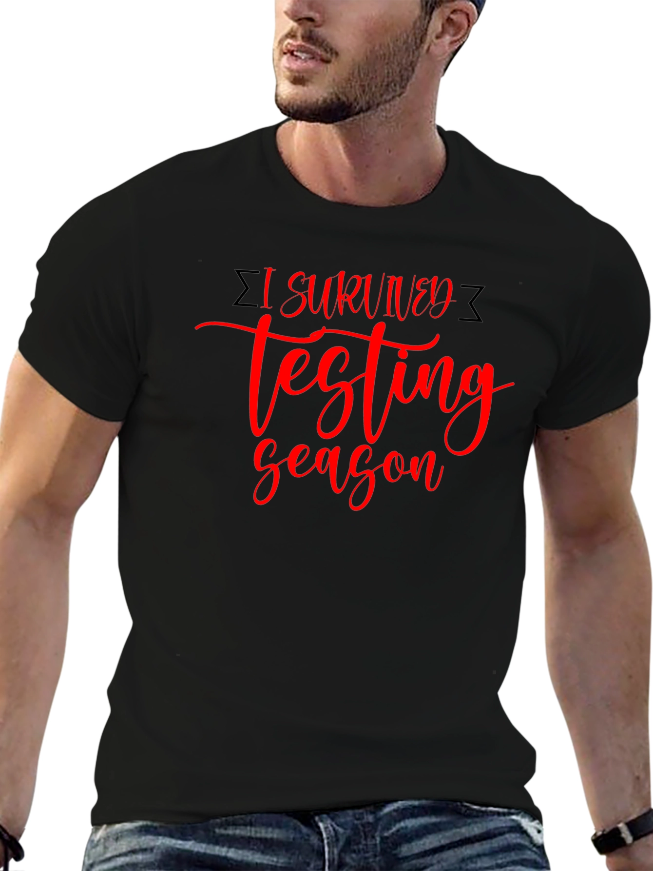 I Survived Testing Season Black T-Shirt