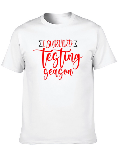 I Survived Testing Season Black T-Shirt