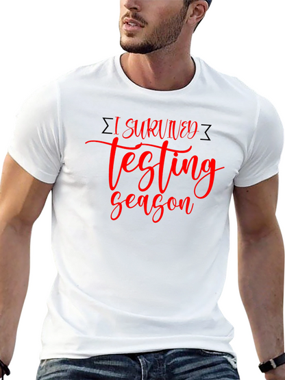 I Survived Testing Season Black T-Shirt
