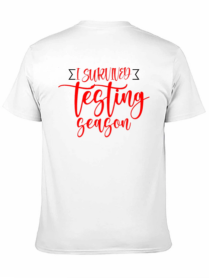 I Survived Testing Season Black T-Shirt