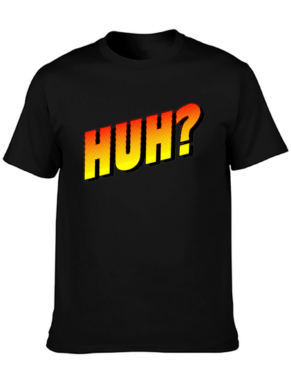 Huh? Graphic Novelty T-Shirt - Black