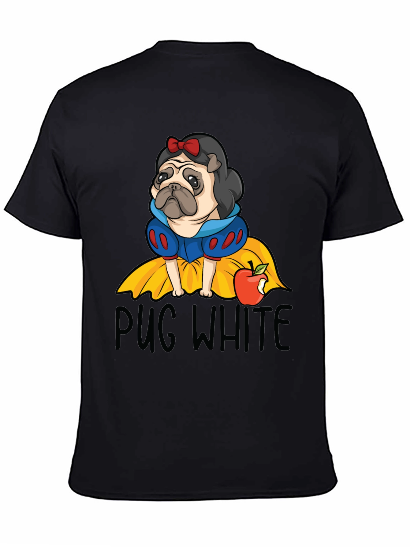 Pug White Graphic Tee - Unisex Cotton T-Shirt