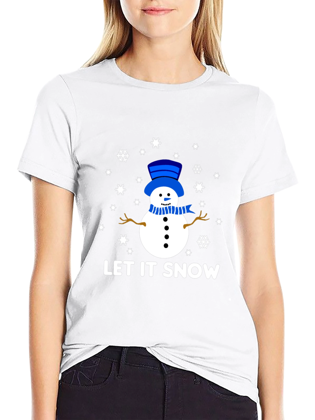 Let It Snow Snowman Graphic Tee