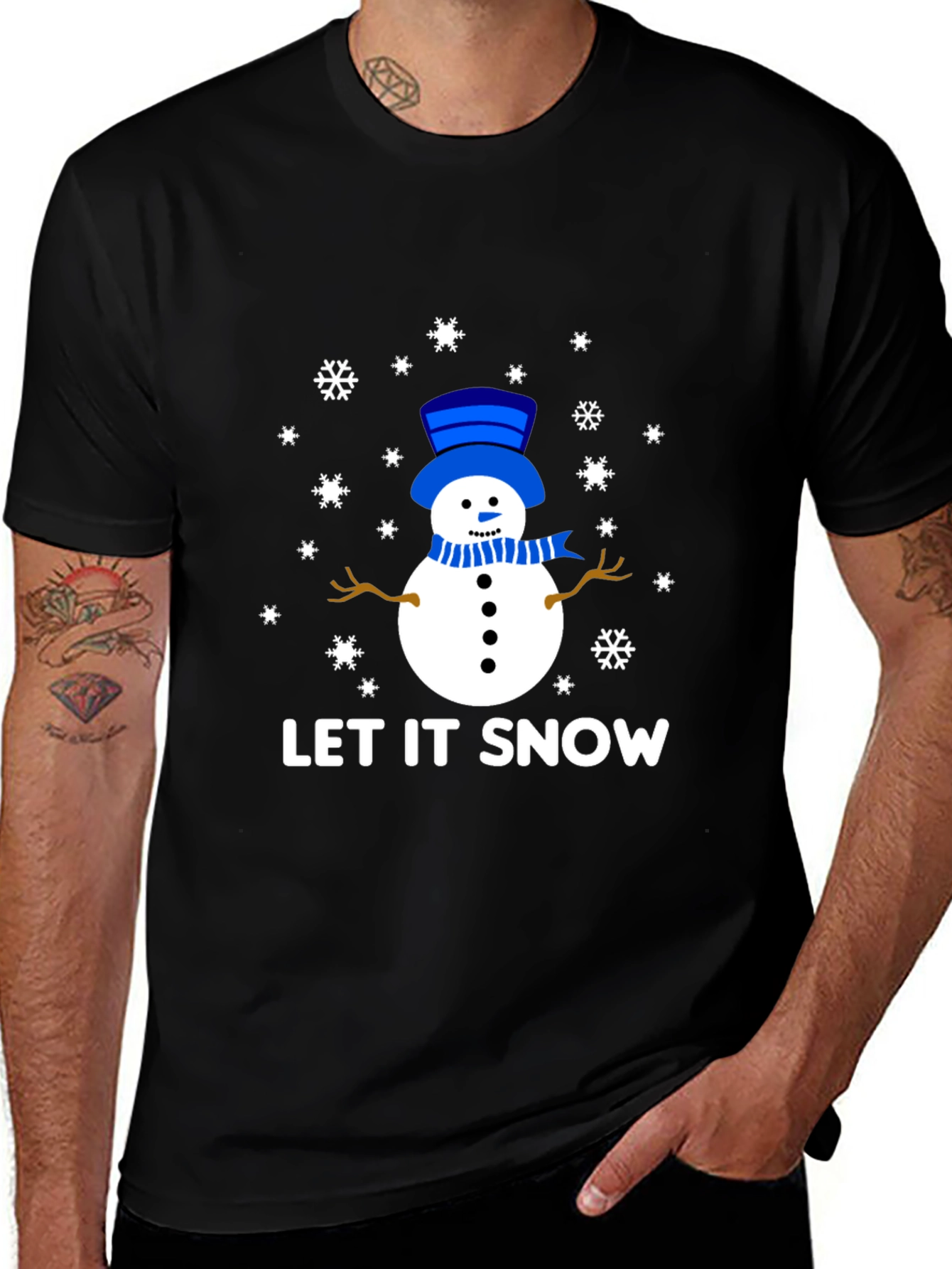 Let It Snow Snowman Graphic Tee