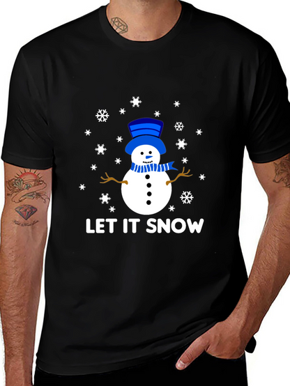 Let It Snow Snowman Graphic Tee
