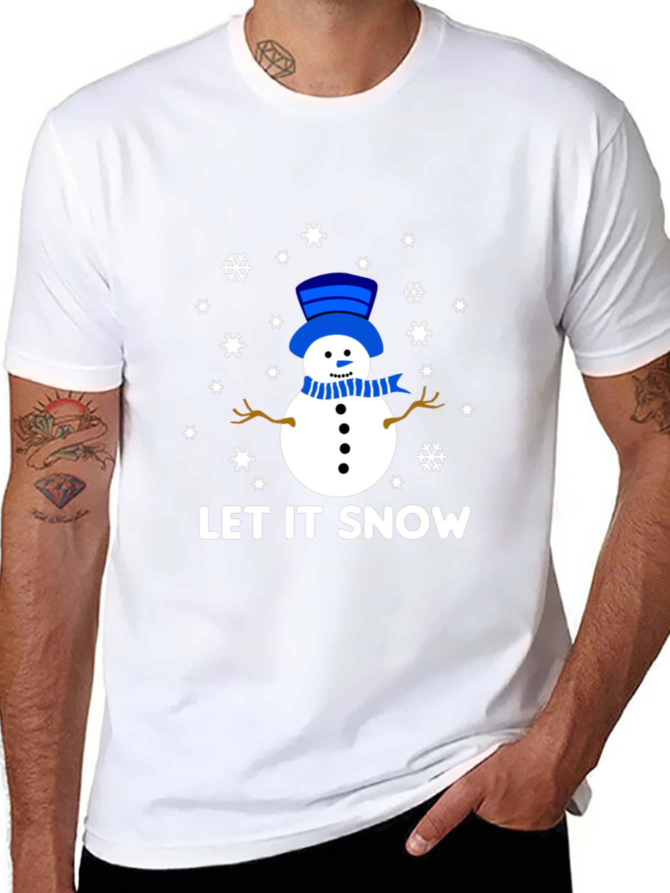 Let It Snow Snowman Graphic Tee