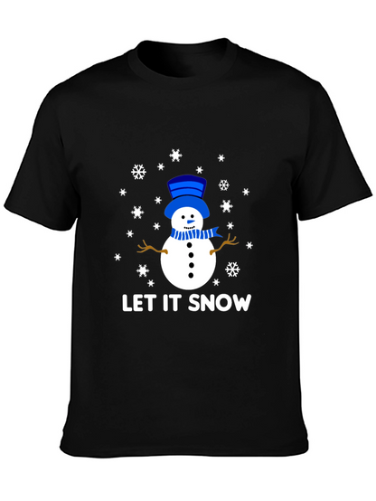 Let It Snow Snowman Graphic Tee