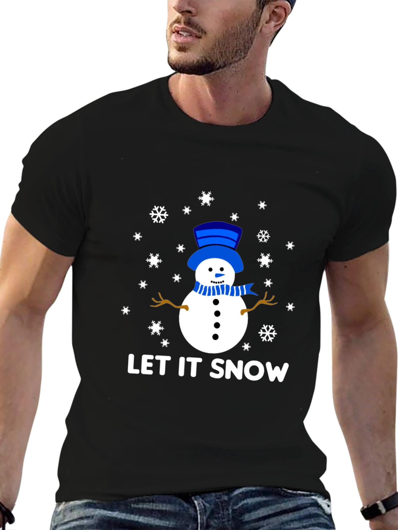 Let It Snow Snowman Graphic Tee