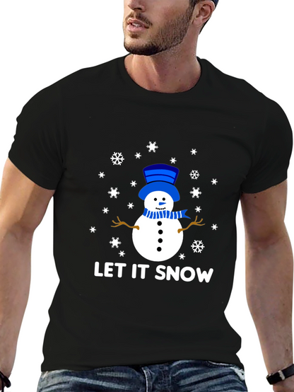 Let It Snow Snowman Graphic Tee