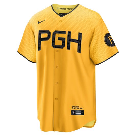 Bryan Reynolds Pittsburgh Pirates Nike City Connect Replica Player Jersey - Gold