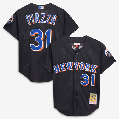 Mike Piazza New York Mets Mitchell &amp;amp; Ness Cooperstown Collection 2000 Batting Practice Jersey - Black