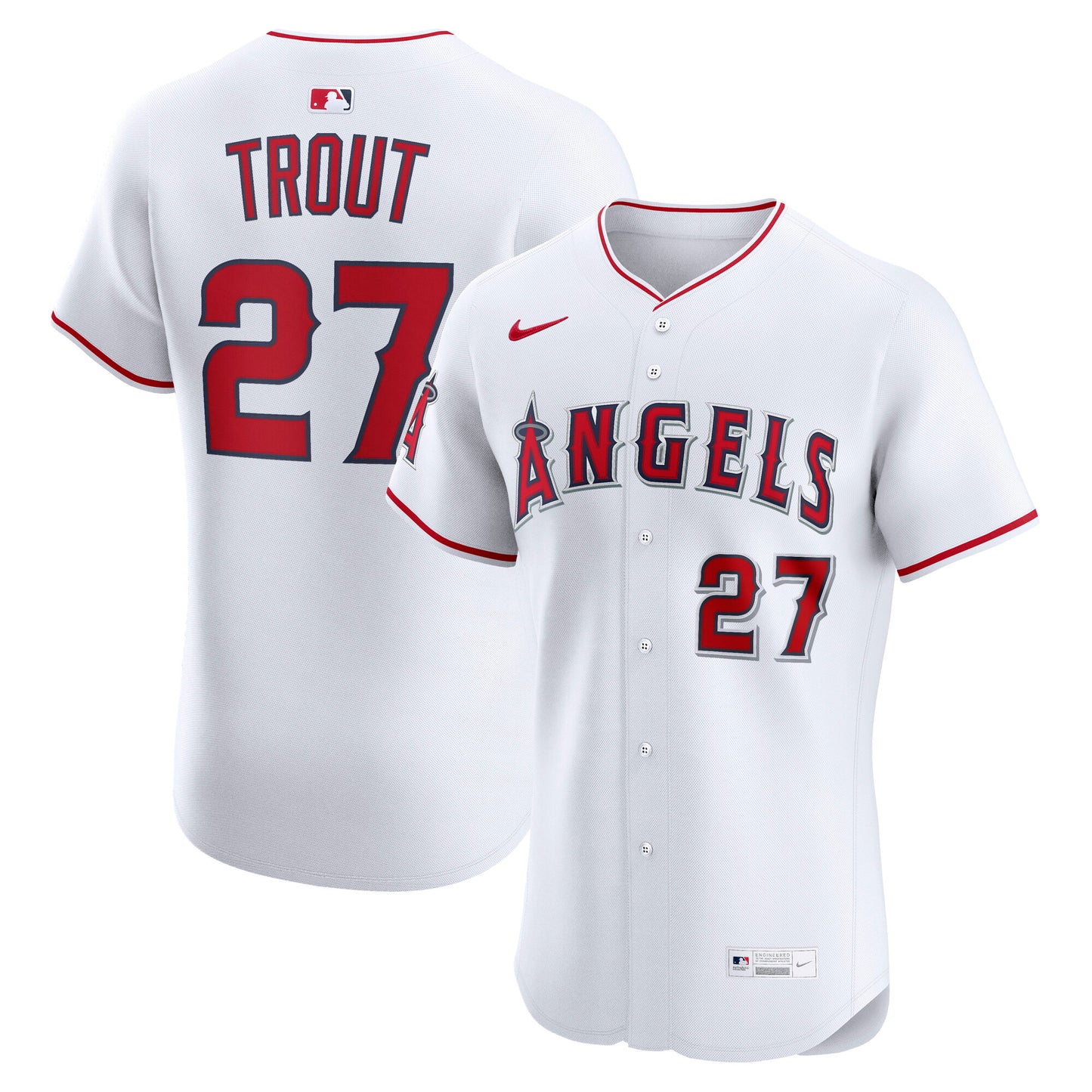 Mike Trout Los Angeles Angels Nike Home ElitePlayer Jersey - White