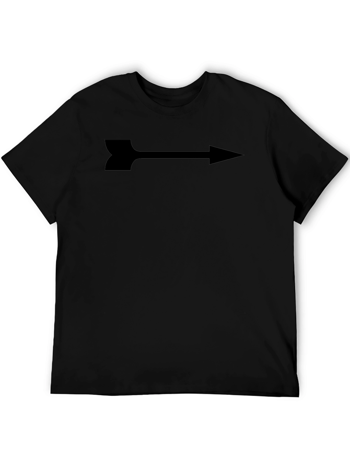 Arrow Graphic Print Tee - Sleek Black Shirt