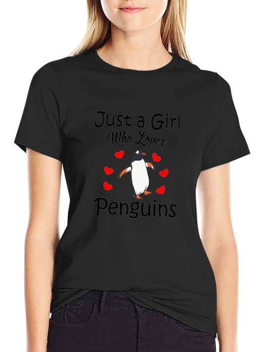 Penguin Lover T-Shirt: Just a Girl Who Loves Penguins Tee