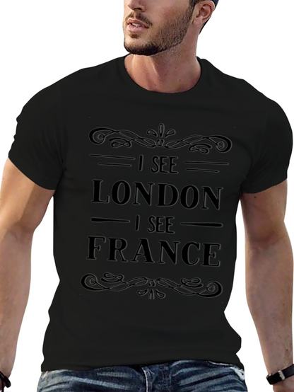 I See London I See France Black Graphic Tee