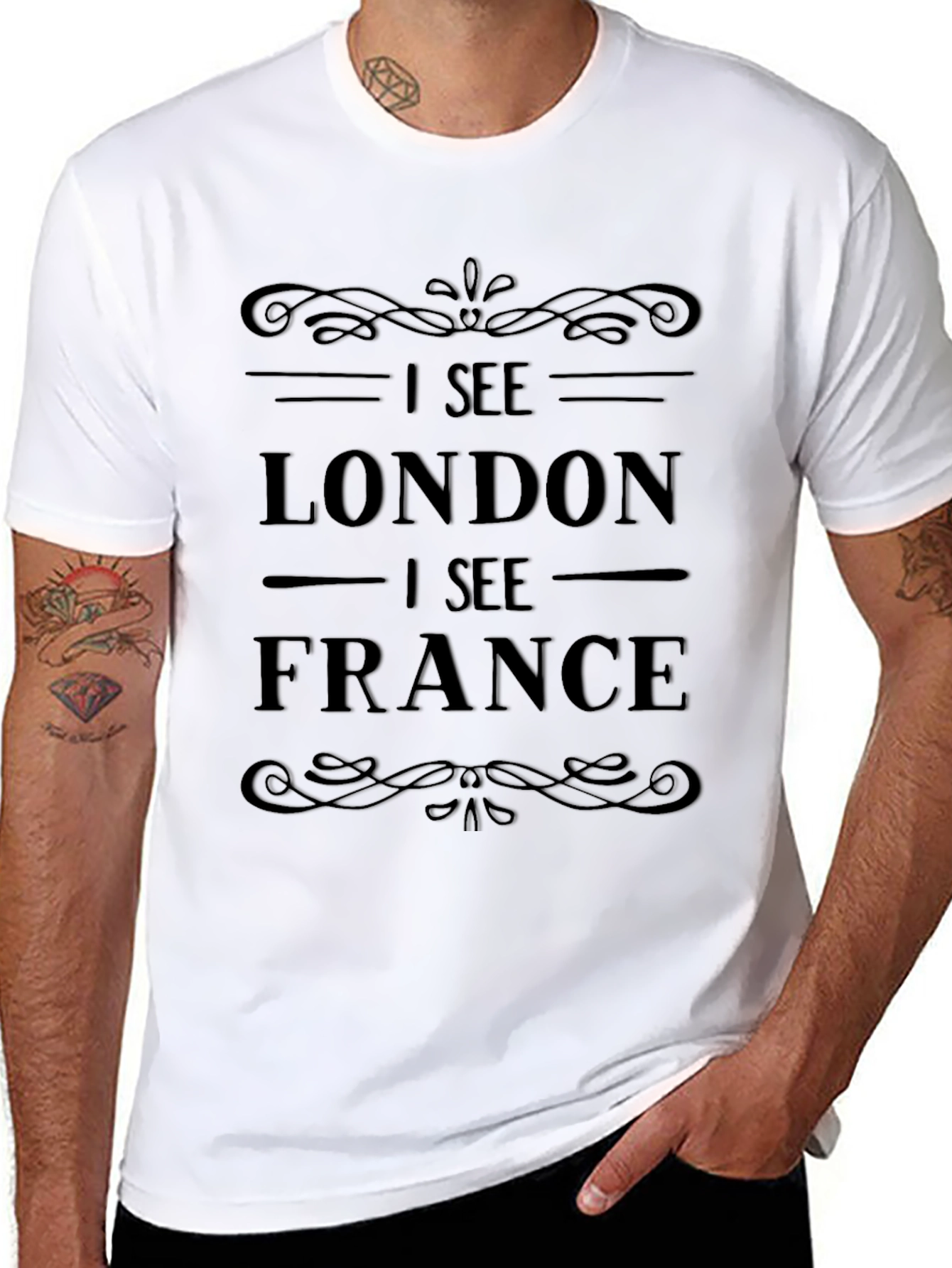 I See London I See France Black Graphic Tee