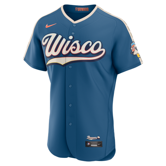 Milwaukee Brewers Nike 2026 City Connect Authentic Jersey - Mineral Blue