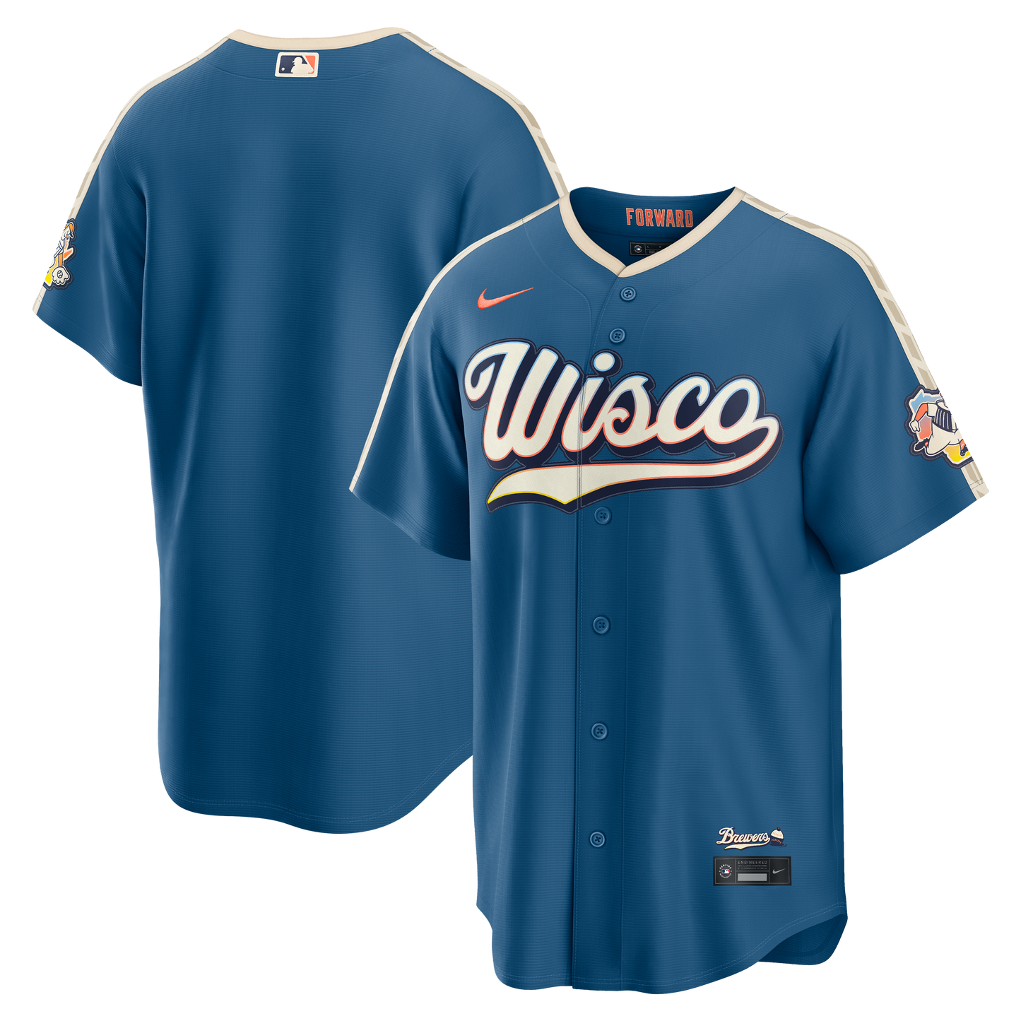 Milwaukee Brewers Nike 2026 City Connect Stadium Jersey - Mineral Blue