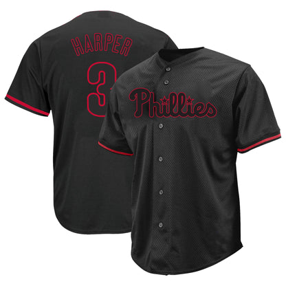 Bryce Harper Philadelphia Phillies Profile Big &amp;amp; Tall Pop Fashion Jersey - Black